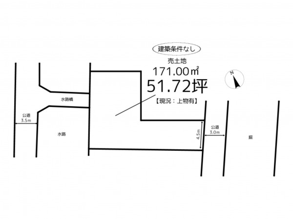 姫路市坊主町、土地の間取り画像です