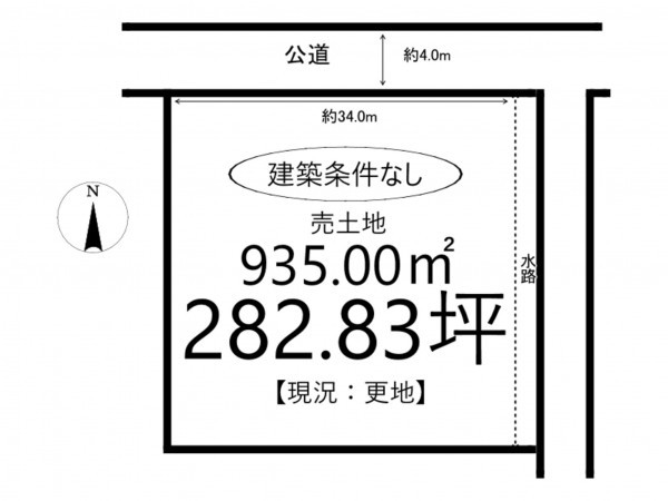 たつの市誉田町片吹、土地の間取り画像です