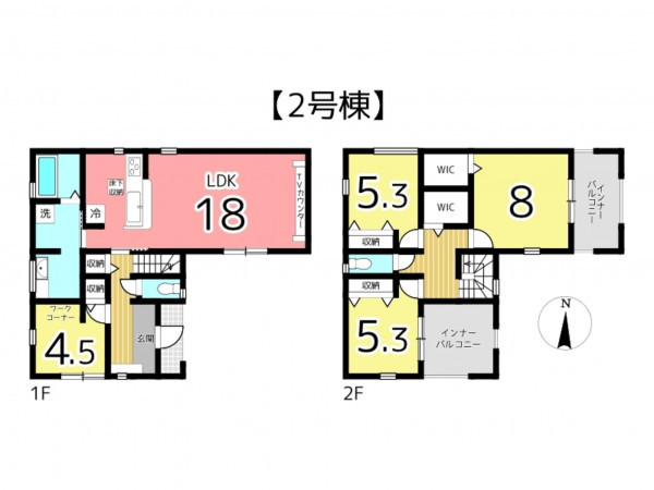 姫路市勝原区宮田、新築一戸建ての間取り画像です