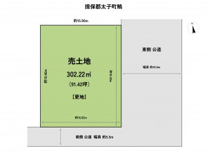 揖保郡太子町鵤、土地の間取り画像です