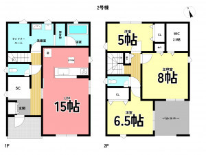 姫路市四郷町、新築一戸建ての間取り画像です