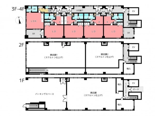 姫路市坂田町、収益/事業用物件/ビルの間取り画像です