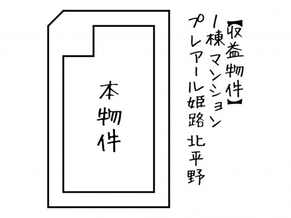 姫路市北平野、収益/事業用物件/マンションの間取り画像です