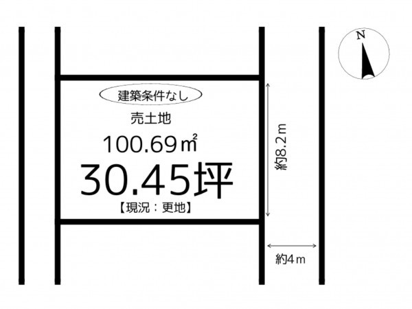 姫路市飾磨区今在家、土地の間取り画像です