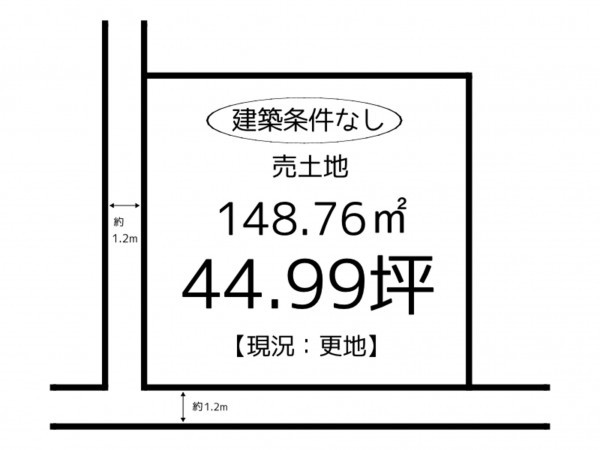 姫路市飾磨区細江、土地の間取り画像です
