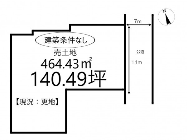 姫路市井ノ口、土地の間取り画像です