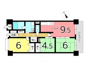 姫路市東今宿、収益/事業用物件/マンションの間取り画像です