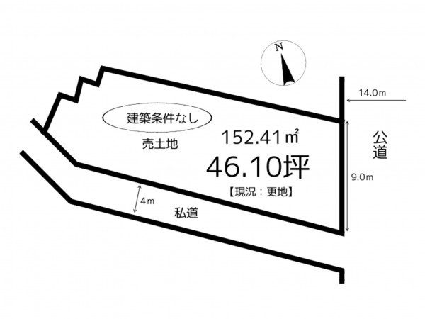 姫路市伊伝居、土地の間取り画像です