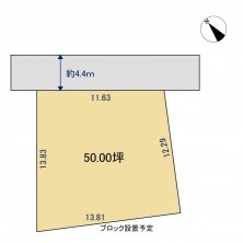 米子市彦名町、土地の間取り画像です
