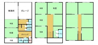 米子市道笑町、中古一戸建ての間取り画像です