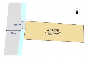 米子市長砂町、土地の間取り画像です