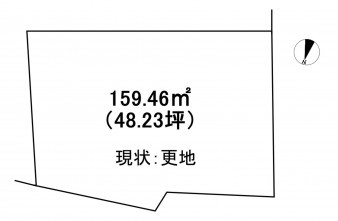 米子市旗ケ崎、土地の間取り画像です