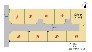 米子市東福原、土地の間取り画像です