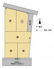 米子市青木、土地の間取り画像です