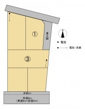 米子市青木、土地の間取り画像です