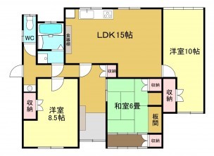 境港市誠道町、中古一戸建ての間取り画像です