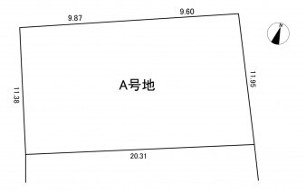 米子市大崎、土地の間取り画像です