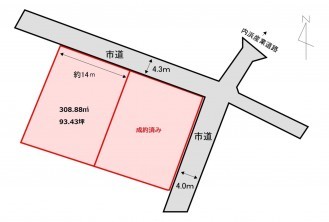 米子市彦名町、土地の間取り画像です