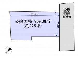 米子市大篠津町、土地の間取り画像です