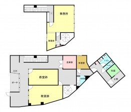 米子市博労町、収益物件/店舗事務所の間取り画像です