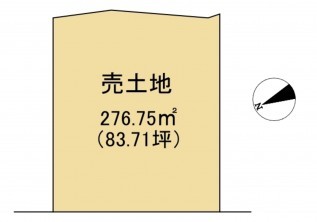 米子市西福原、土地の間取り画像です