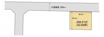 西伯郡伯耆町大殿、土地の間取り画像です