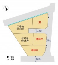 西伯郡大山町末長、土地の間取り画像です