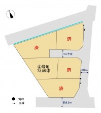 西伯郡大山町末長、土地の間取り画像です