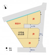 西伯郡大山町末長、土地の間取り画像です
