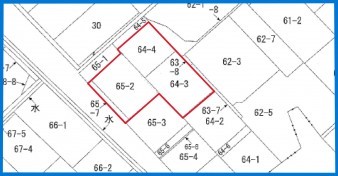 米子市博労町、土地の間取り画像です