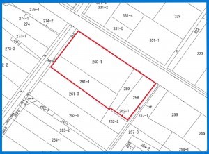 米子市彦名町、土地の間取り画像です