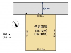 米子市福市、土地の間取り画像です