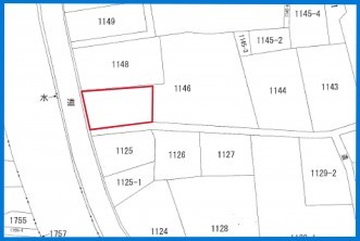 米子市大篠津町、土地の間取り画像です