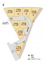 米子市車尾、土地の間取り画像です