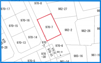 米子市河岡、土地の間取り画像です