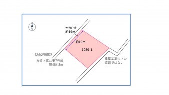 米子市富益町、土地の間取り画像です