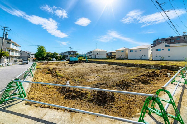 大野城市、土地の前面道路を含む現地写真画像です
