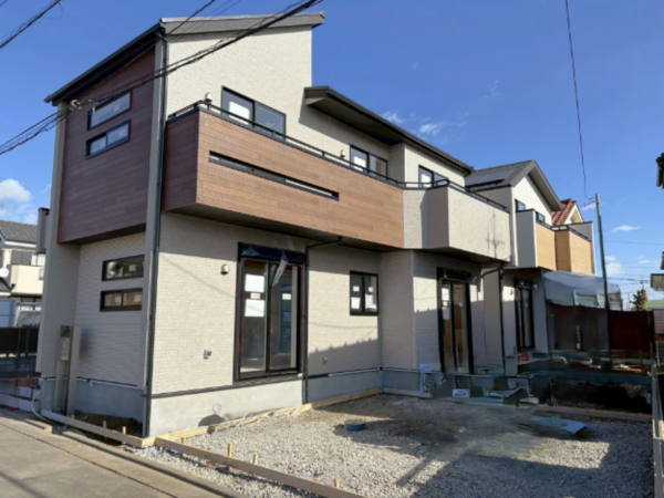 武蔵村山市残堀、新築一戸建ての外観画像です