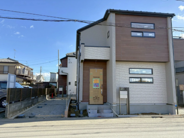 武蔵村山市残堀、新築一戸建ての外観画像です