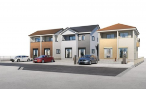 福山市水呑町、新築一戸建ての完成予想図（外観）画像です