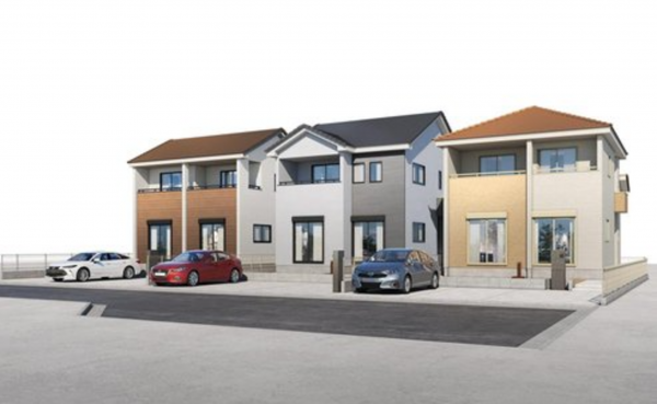 福山市水呑町、新築一戸建ての完成予想図（外観）画像です