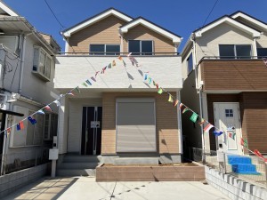 上尾市浅間台、新築一戸建ての外観画像です