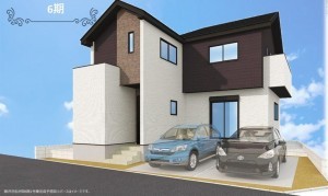 藤沢市鵠沼松が岡、新築一戸建ての画像です