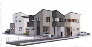 藤沢市本鵠沼、新築一戸建ての外観画像です