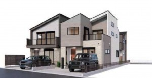 藤沢市本鵠沼、新築一戸建ての外観画像です