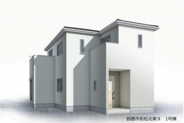 鈴鹿市若松北、新築一戸建ての完成予想図（外観）画像です