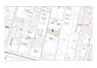 米子市上福原、土地の地図画像です