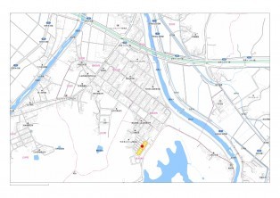 安来市月坂町、土地の地図画像です