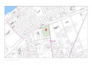 境港市清水町、土地の地図画像です