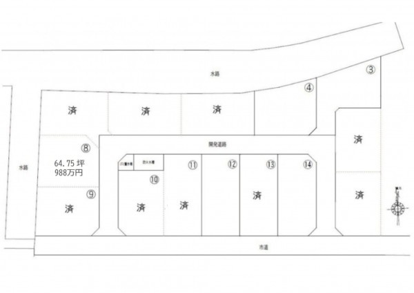 ファミリーステージ小島3丁目　14区画の区画図画像